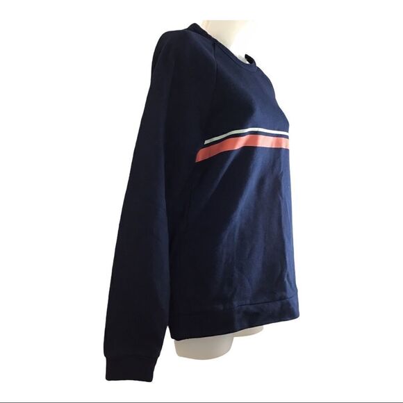 Onia Sweater Dave Raglan Sleeve Crew Neck Sweatshirt Deep Navy size Small - Picture 12 of 12